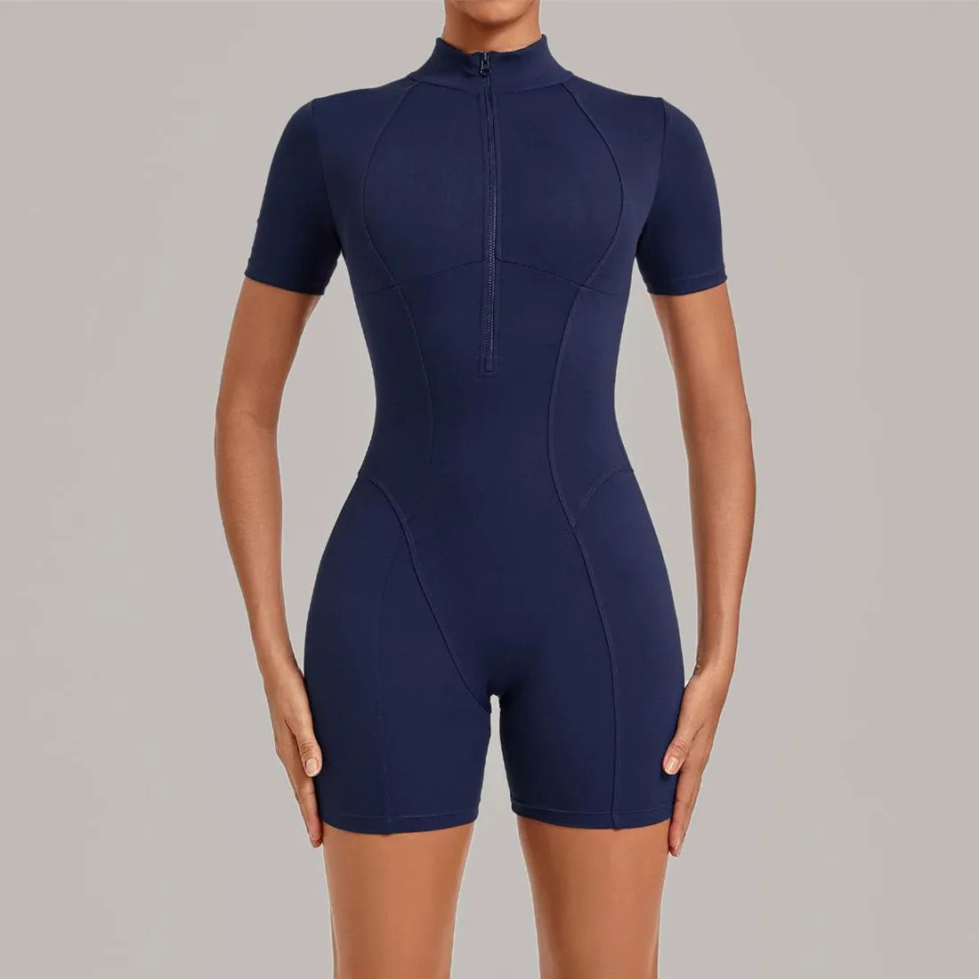 Triangle Back Women Fitness Yoga Set Sports Bodysuit Shorts One Piece Jumpsuit Gym Push Up Workout Legging Active Wear XP69