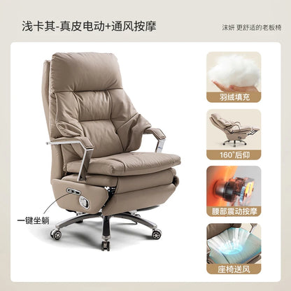 Aesthetics Massage Chair Swivel Lift Comfortable Office Nordic Design Rotating Chair Footrest Ergonomic Bureau Meuble...