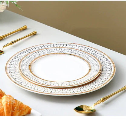 European style ceramic desserts, salad plates, restaurants, light luxury dishes, kitchen utensils - Kimlud