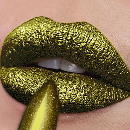 Matte Diamond Lipstick Waterproof Glitter Metallic High Lip Tint Pearlescent Pink Lip Makeup for Women Gift Cosmetic Lip Glaze