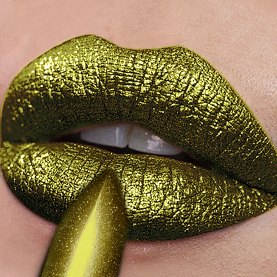 Matte Diamond Lipstick Waterproof Glitter Metallic High Lip Tint Pearlescent Pink Lip Makeup for Women Gift Cosmetic Lip Glaze