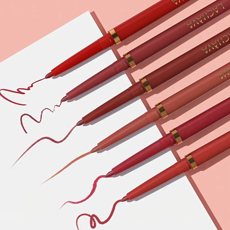 High Pigment Matte Nude Lip Liner Pencil, Waterproof Long Wear Smooth Retractable Lip Contour Makeup - Kimlud