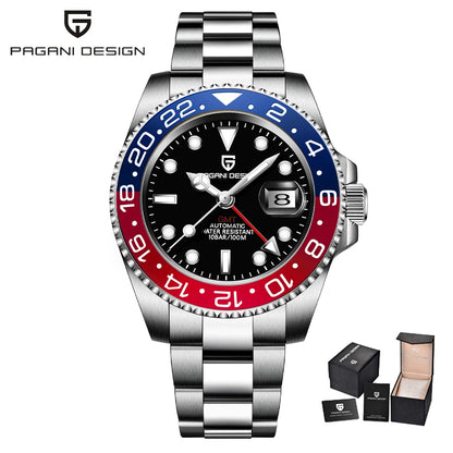 PAGANI DESIGN V3 New 40MM GMT WATCH Luxury Men Watch Ceramic bezel 100M Waterproof Luminous Sapphire Glass Men Mechanical Watch