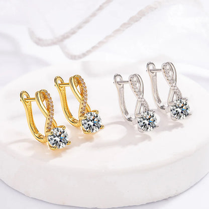 New fashionable and versatile Moissanite high-end women's earrings | Kimlud Mid Range Jewelry