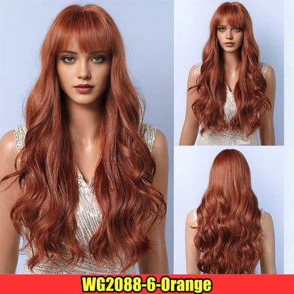 Cosplay Blonde Women's Wigs Ombre Blonde Curly Wig On Clearance Sale Glueless Pink Black Purple Wig Ladies Synthetic Wigund