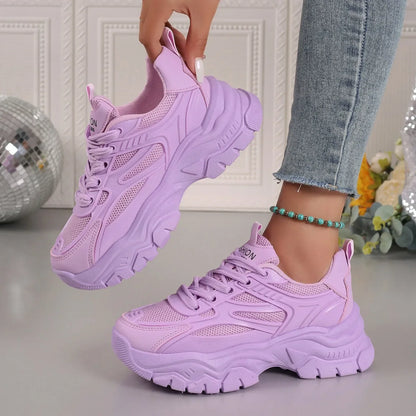 Women Sneakers 2024 New Fashion Chunky Sneakers Women Outdoor Tennis Platform Sports Shoes for Women Lightweight Designer Shoes - Kimlud