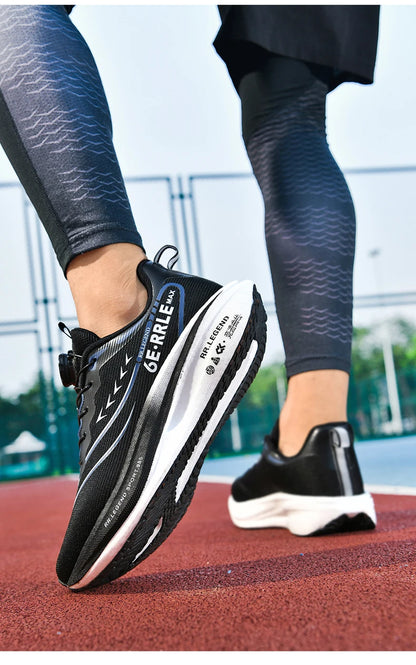 Professional Sports Running Shoes For Men Marathon Air Cushion Carbon Plate Double-layer Mesh Women Athletic Racing Sneakers - Kimlud