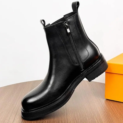 2025 British Men's Tide High Top Round Head Locomotive Premium Sleeve Cigarette Short Chelsea Boots | Kimlud...