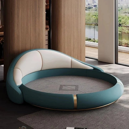 King size bed set with frame, double bases, single beds, full bedroom furniture, headboards - 200X220cm.