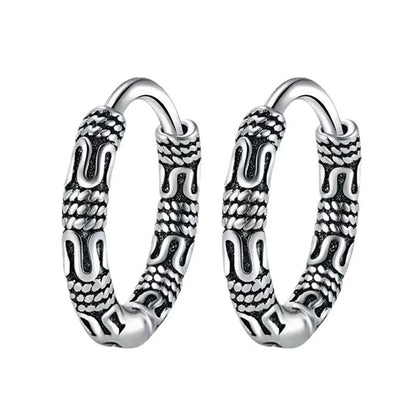 Vintage Cool Huggie Hoop Earrings For Men Women Fashion Indian Boho Jewelry Accessories Gift Party
