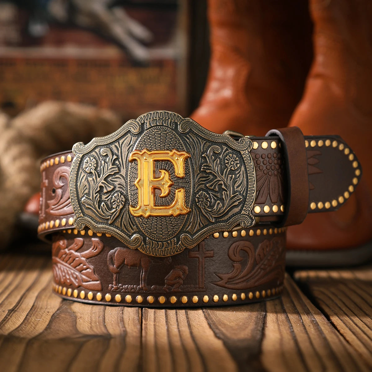 A casual and retro belt, a waist accessory for Western-style clothing, metal buckle, PU belt, suitable for both men and...