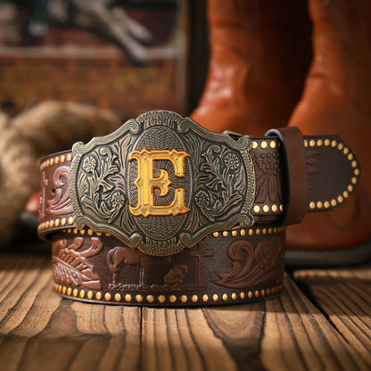 A casual and retro belt, a waist accessory for Western-style clothing, metal buckle, PU belt, suitable for both men and...