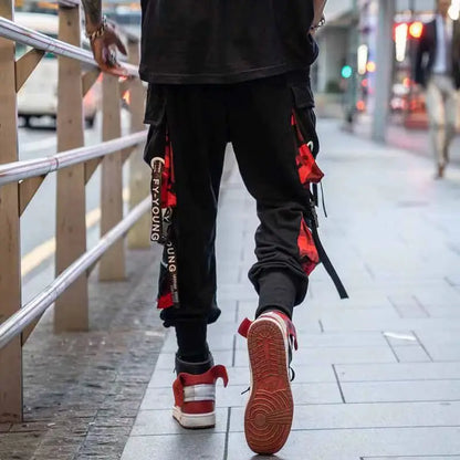 China-Chic functional style overalls for men in autumn and winter loose hip-hop fashion brand ins leggings halon pants cargo pan