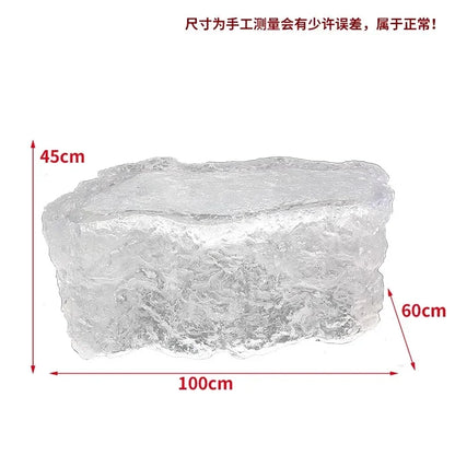 Transparent Island Villa Bar Home Art High-end Resin Glacier Coffee Table