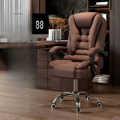 European Style Computer Office Chairs Home Reclining Backrest Adjustable Ergonomic Lift Swivel Chair Modern Office Boss...
