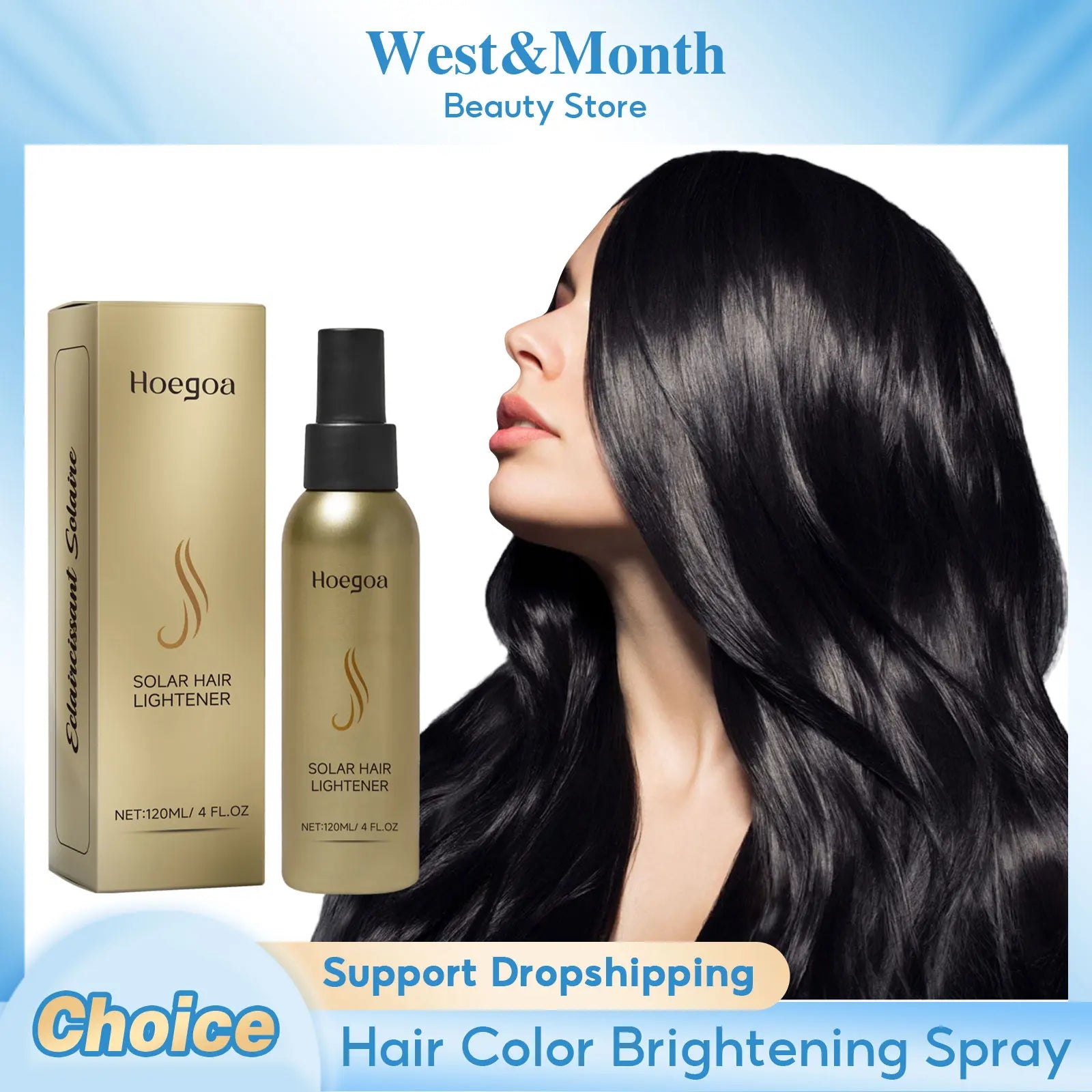 Hair Color Brightening Spray Enhance Shiny Antioxidant Color Protection Long-Lasting Brighten Refreshing Moisturize Hair Spray