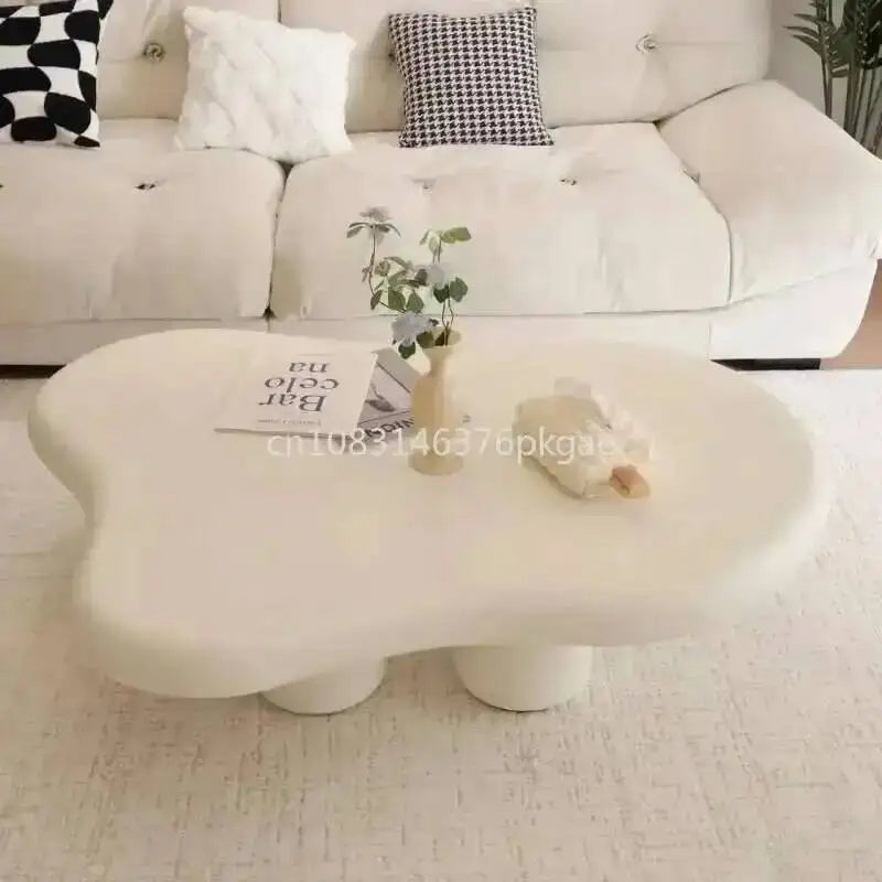 Cream Coffee Table Simple Modern Clouds Tea Tea Table House Lonely Wind Nordic Home Living Room Small Apartment Shaped Furniture - Kimlud