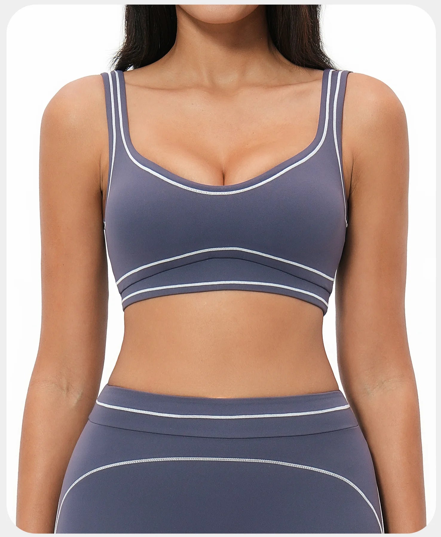 Breathable Yoga Bra Color Contrast Sports Bra Shockproof Gym Fitness Underwear High Strength Workout Top Female Sports...