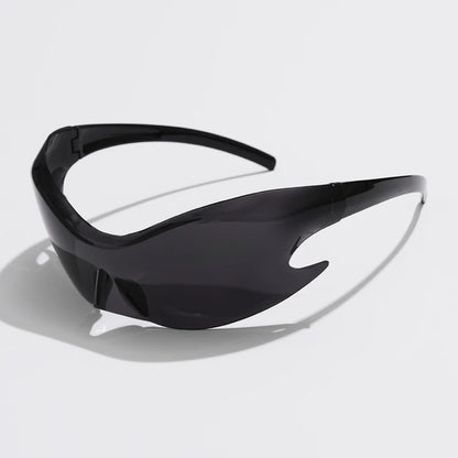 Women Men Unique Punk Style Sunglasses Luxury Brand Sports Goggle One Piece Sun Glasses For Male Cycling Hip Hop Shades UV400