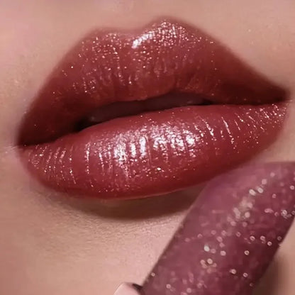 Shiny Pearl Lipstick Waterproof, Long Lasting Moisturizing Lip Color, Creates Full Plump Sexy Lips for Party Look