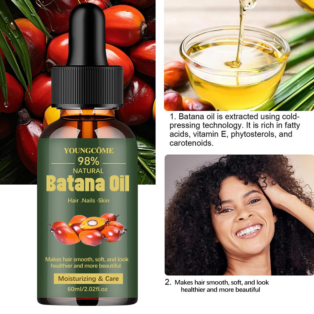 Natural Batana Oil For Hair Growth Pure Batana Oil Hair Shine Strengthen For Women Prevent Hair Loss Eliminate Split...