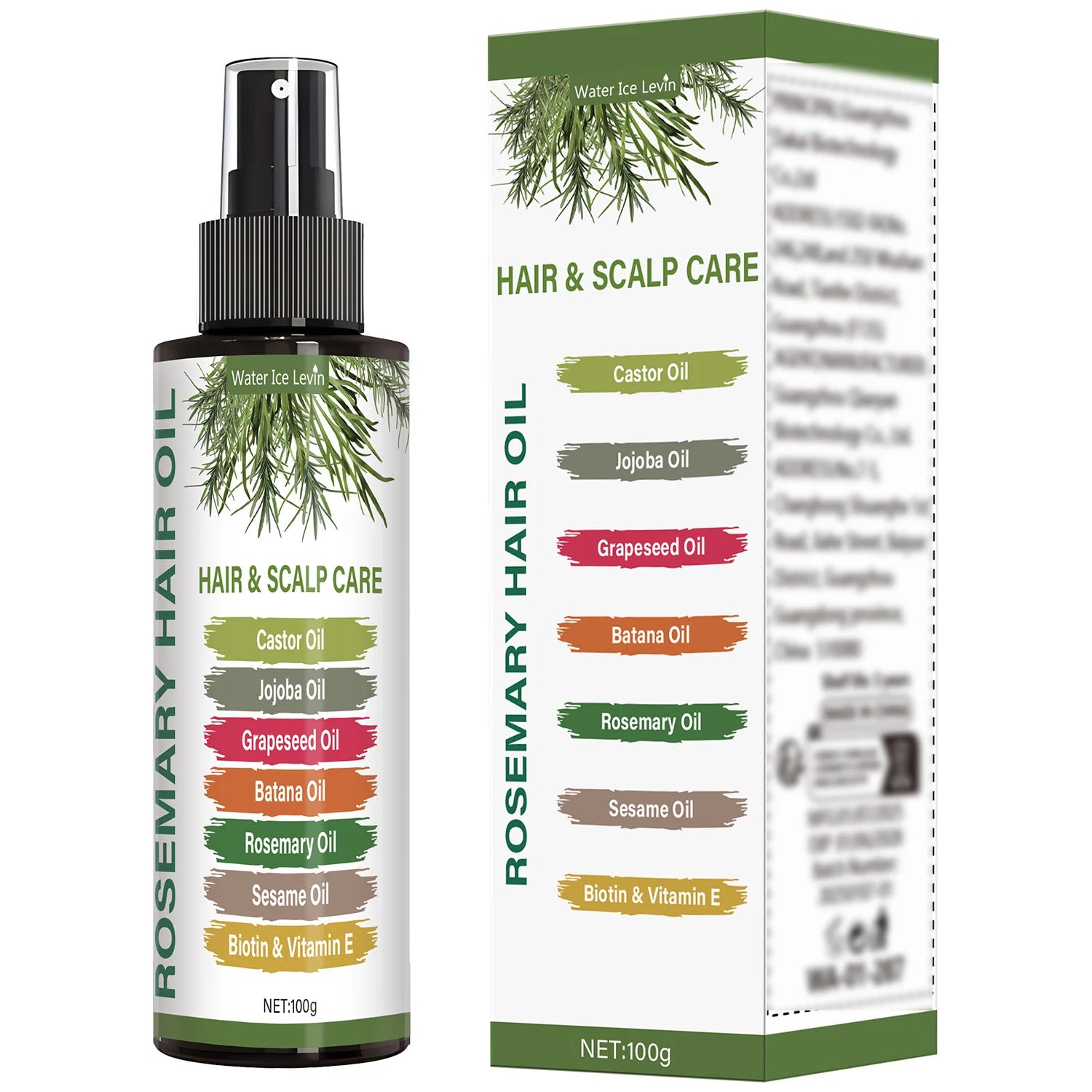 Rosemary Hairspray Uses Rosemary Oil, Mint Oil and Horsetail Grass Leaf Extracts to Moisturize Hair Roots Brings the Fragrance of the Hair, Make Your Hair Looks Shiny and Beautiful