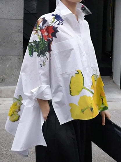 Modigirl 2025 Women‘s Long Sleeves Blouse Shirts with Pockets Summer Spring New Fashion Urban Casual Blouse Tops for Woman - Kimlud