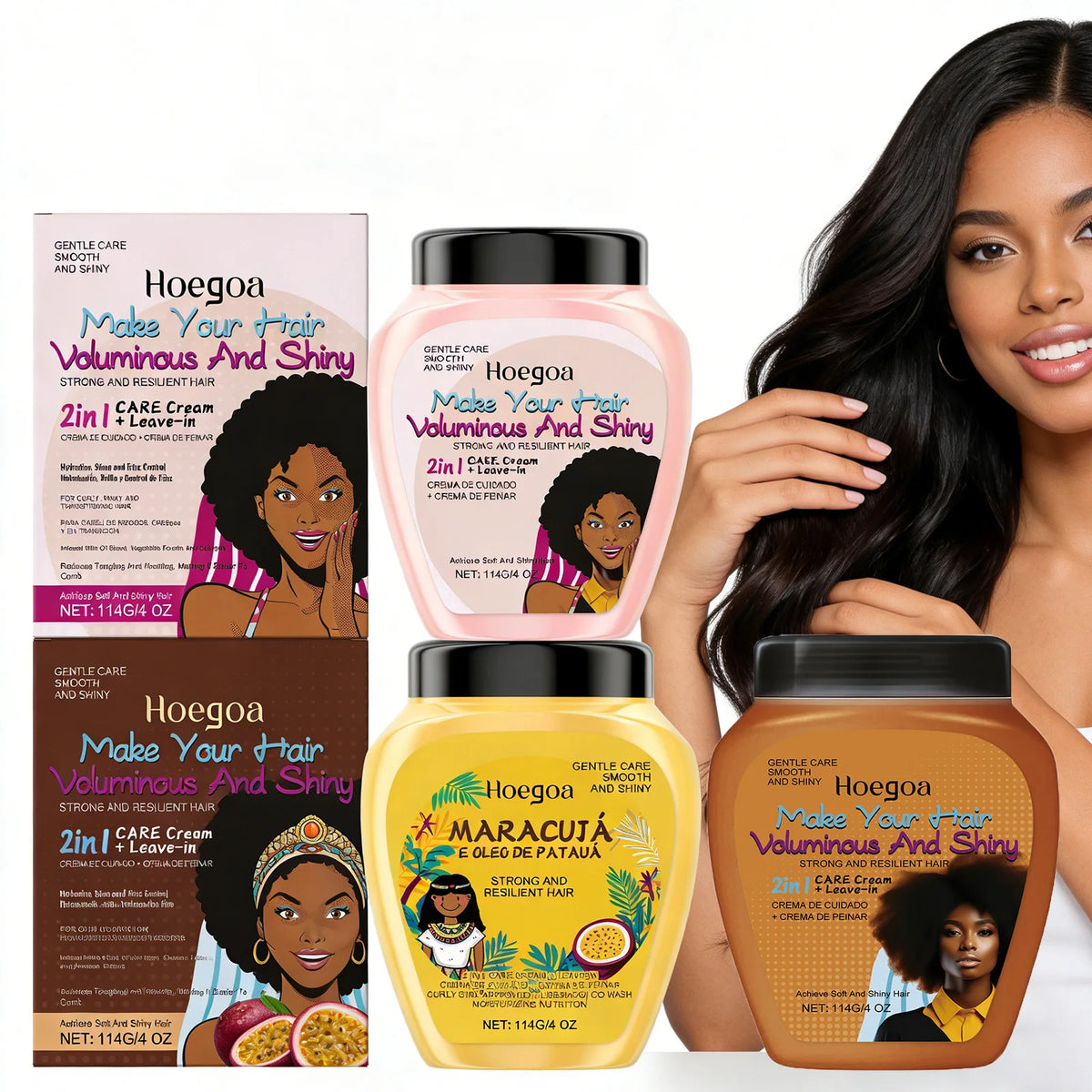 Leave-In Conditioner Cream with Plant Keratin & Argan Oil - Repairing & Frizz Control for Dry Damaged Curly Hair Shine...