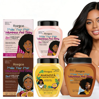 Leave-In Conditioner Cream with Plant Keratin & Argan Oil - Repairing & Frizz Control for Dry Damaged Curly Hair Shine...