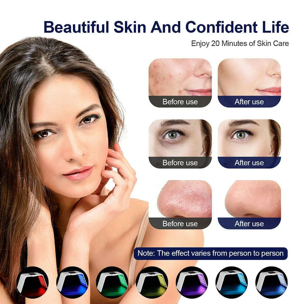 7 Colors LED Mask Face&Body Salon SPA Lamp Skin Moisturizing Rejuvenation  Anti Wrinkle Beauty Skin Care Equipment