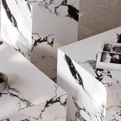Bedroom Marble Table Luxury White Unique Minimalist Sofa Side Table Square Aesthetic Mesas De Centro Para Sala Room Furniture - Kimlud
