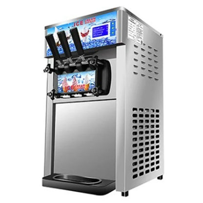 ZM-168 Three Flavors Ice Cream Machine Commercial Soft Ice Cream Maker Small Three-color Ice Cream Machine | Kimlud...