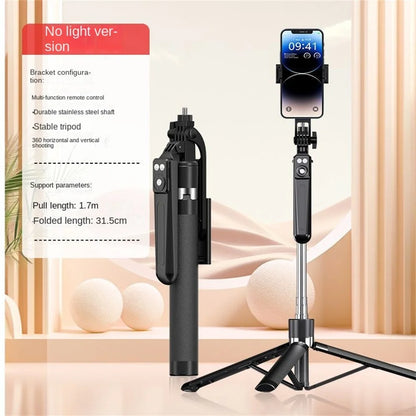 FANGTUOSI New Tripod for Smartphone Camera,Tripods Stand with Bluetooth shutter,Wireless Selfie Stick brackets with Phone Holder