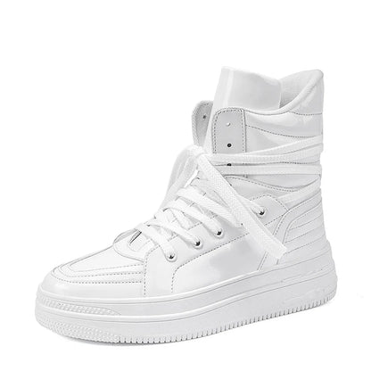 VIPOL Men's High-Top Shoes, Sports Shoes, Denim Boots, High-Top Versatile Thick-Soled Height-Increasing Sneakers