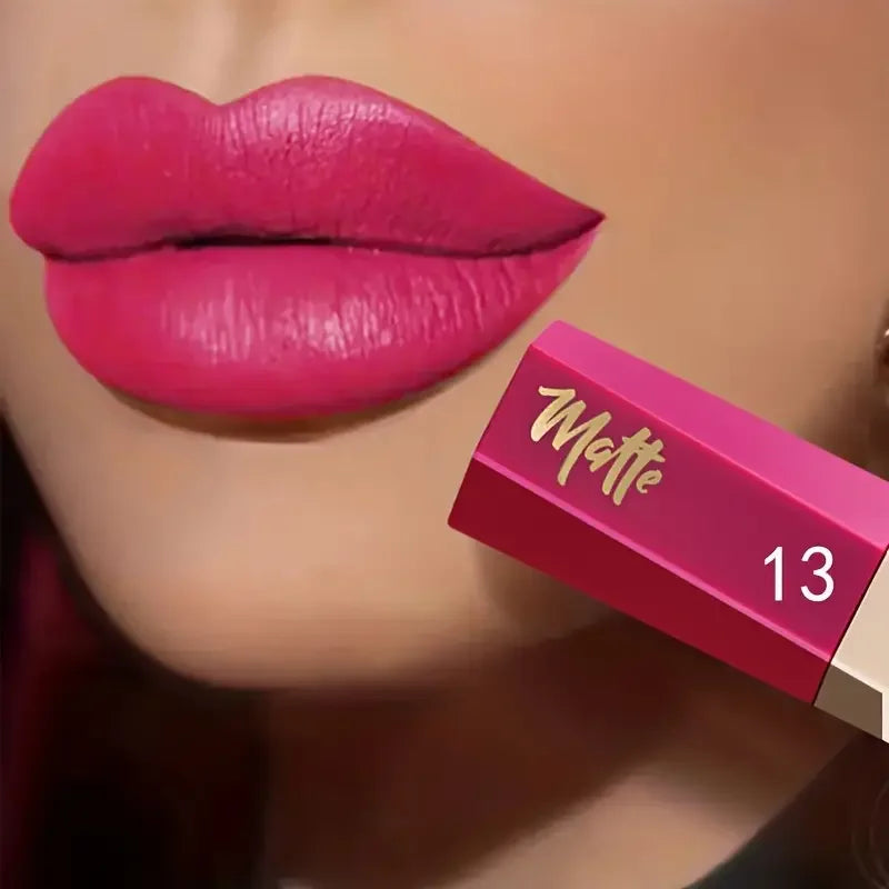 Luxury Long-lasting Waterproof Velvet Matte Liquid Lipstick - Hydrating, High Pigment, Smudge-proof, Lightweight