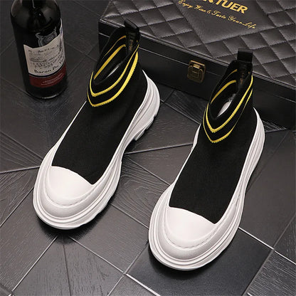 Luxury Design Wedding Dress Business Boots Fashion Men Mesh Casual Shoes Lightweight Vulcanize Round Toe Driving Walking Loafers