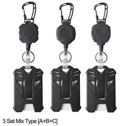 ID Card Holder Bus Card Cover Case Badge Reel Clip Badge Clip Heavy Duty Badge Clip Retractable Badge Holder ID Badge Holder