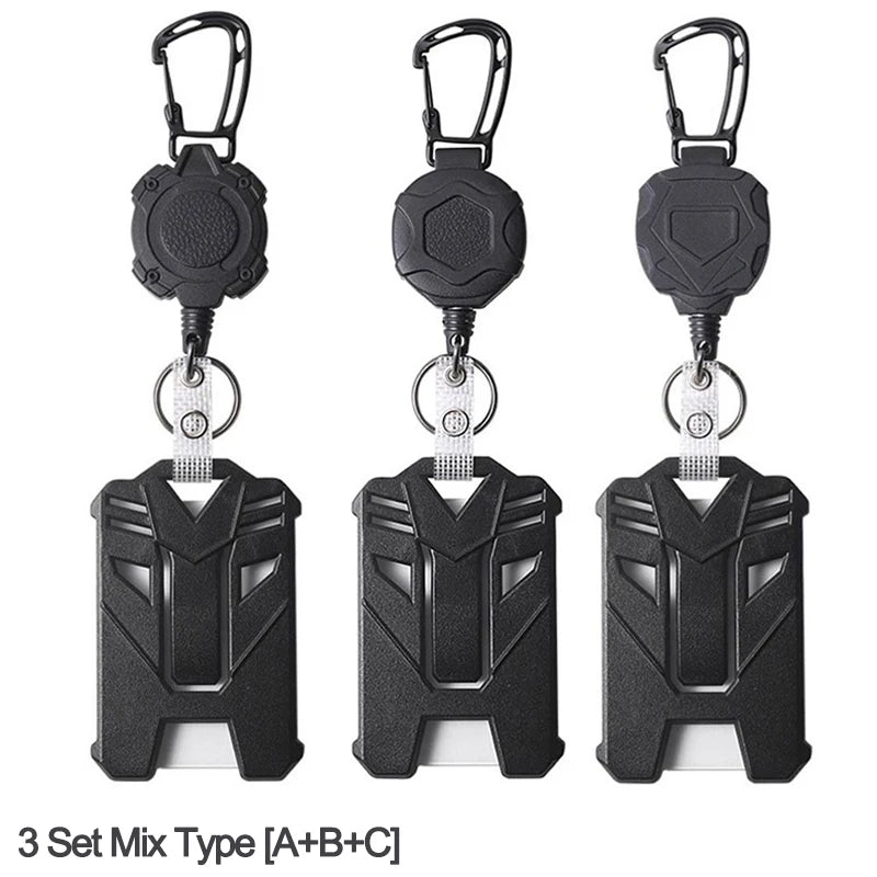 ID Card Holder Bus Card Cover Case Badge Reel Clip Badge Clip Heavy Duty Badge Clip Retractable Badge Holder ID Badge Holder