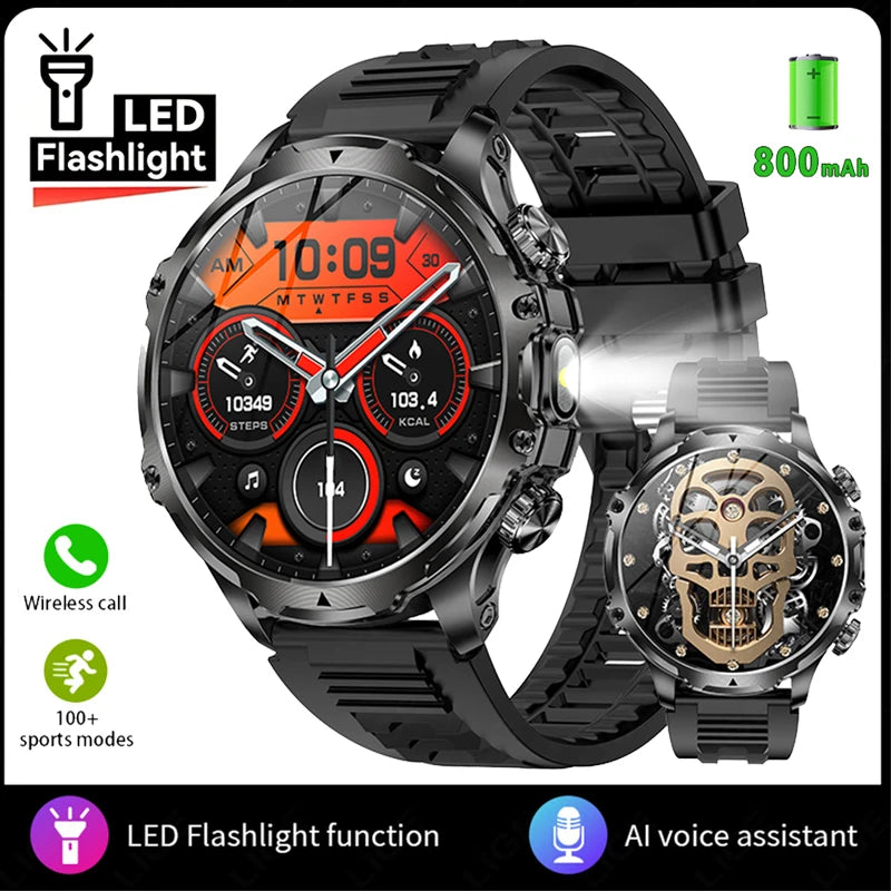 2025 New Men Outdoor Sport Smart Watch 1.9" HD Touch Screen 800mAh Battery Life 100+ Fitness IP68 Waterproof for xiaomi watch