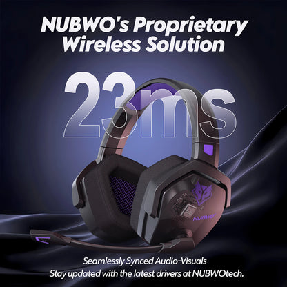 NUBWO G06 Dual Wireless Headsets Gamer with Microphone for PS5, PS4, PC, Mobile, Switch, 2.4GHz Bluetooth 5.3 Gaming Headphones