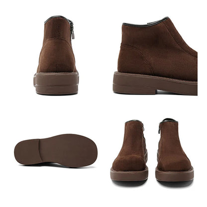 2026 Spring Autumn Fashion Mens Chelsea Boots Square Heels 2.5cm Brand Men Single Ankle Boots Male Footwear Big Size 45 DX738