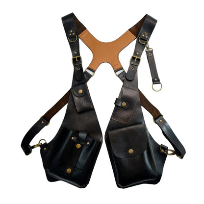 Retro Anti-Theft Leather Double Shoulder Armpit Bag Outdoor Fashion Adjustable Wallet Phone Case For Men Shoulder...