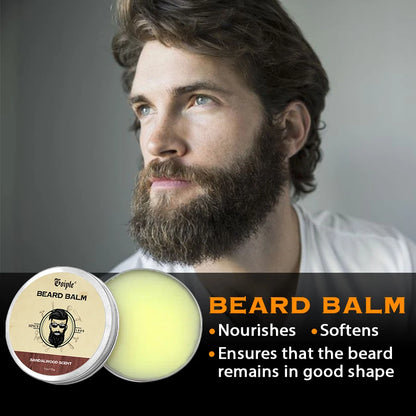 GOIPLE Beard Growth Care Kit Moustache Shampoo Conditioning Oil Deep Clean Wash Moisturizing Whiskers Balm Smoothing...