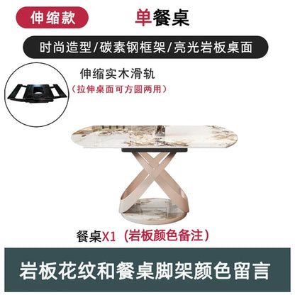 Nordic Extension Dining Table Oval Living Organiser Chair Dining Table Modern 6 Seater Muebles Para El Hogar Kitchen...