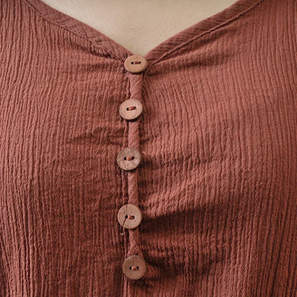Women's Dress Long Dress Fashion Fake Two Pieces Loose Long Sleeve Art Big Swing Cotton Hemp Bohemian Cotton Vintage Women Dress - Kimlud
