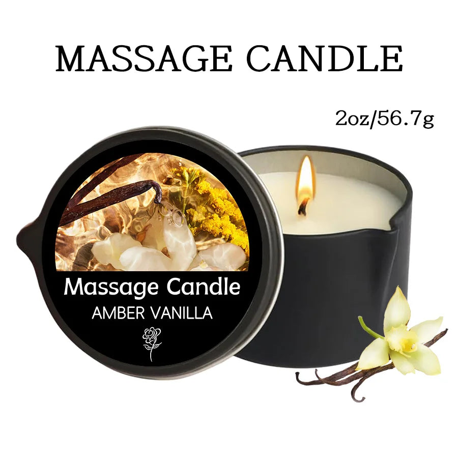 1PC Massage Oil Candles，luxury aromatherapy candles，for Stress Relief and SkinMoisturizing, SM Product Scented Candle Body Oil