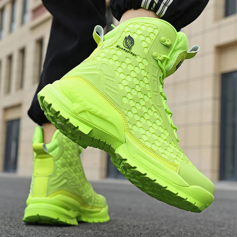 Men's Winter Boots Warm Waterproof Non-Slip Plush Sneakers Shoes - Winter Slippers Male Tenis Boots
