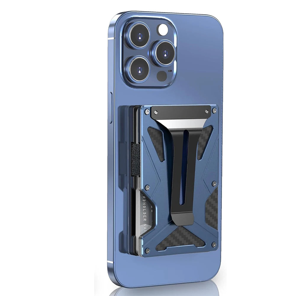 Mag Safe Wallet Money Clip, Air Tag Holder and Money Clip, [With1 Magnetic Sheets], for Magnetic and Non-Magnetic Phones