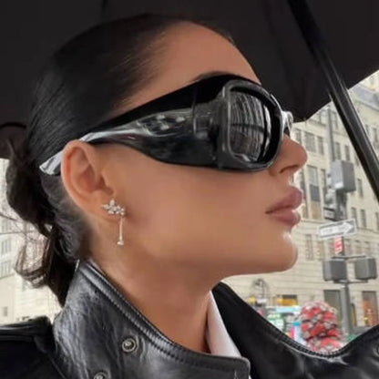 Y2K new fashion oversized square Y2K sunglasses for women luxury brand black punk sun glasses men cool hip hop shades outdoor - Kimlud