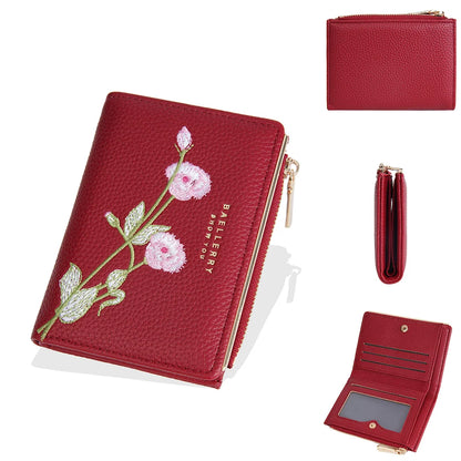 Baellerry New Short Women Wallets Simple Card Holder Zipper Female Coin Purse High Quality Slim Card Bag For Girls - Kimlud